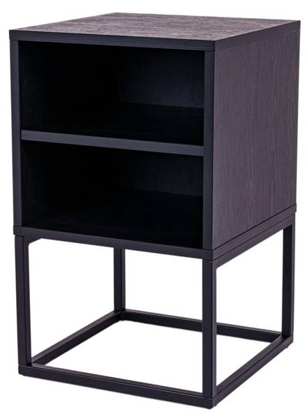 Nachttisch/Beistelltisch Schwarz - Stahl - 40 x 65 x 40 cm