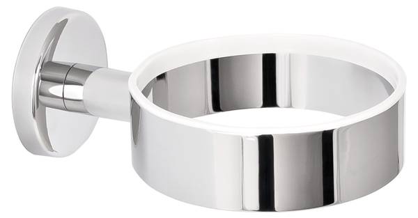 Föhnhalter Lucente inkl. Klebe Set Silber - Metall - 10 x 6 x 15 cm