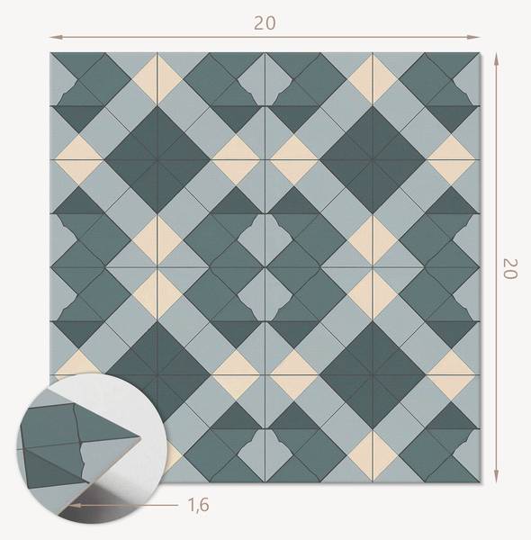 Vinyl tegels 00282971 (20er - Set) 20 x 20 cm