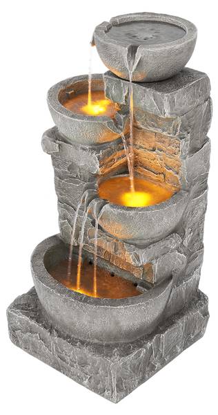 Gartenbrunnen 201601PT-EU Grau - Kunststoff - 39 x 85 x 40 cm