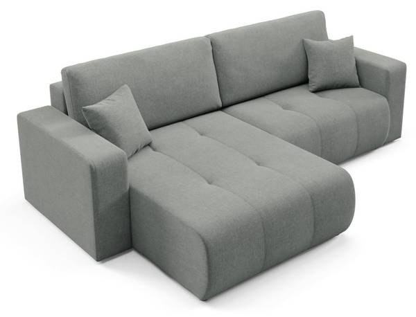Ecksofa AUGUSTO Grau - Ecke davorstehend links