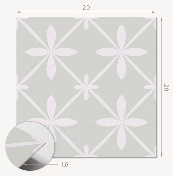 Vinyl tegels 00276741 (20er - Set) 20 x 20 cm