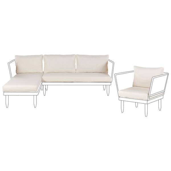 Taie d'oreiller CREMONA Blanc - Textile - 148 x 10 x 62 cm