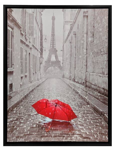 Tableau EIFFEL En partie en bois massif - 30 x 40 x 4 cm