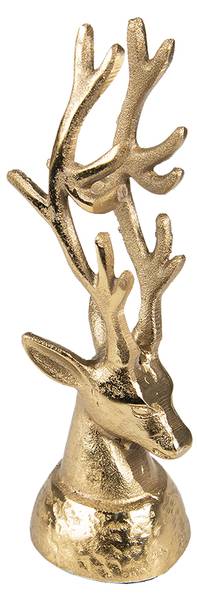 Figur Hirsch Weihnachten-Luke Gold - Metall - 6 x 17 x 7 cm