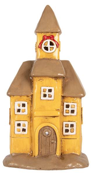Teelichthalter Haus Colombes Gelb - Keramik - 17 x 43 x 23 cm