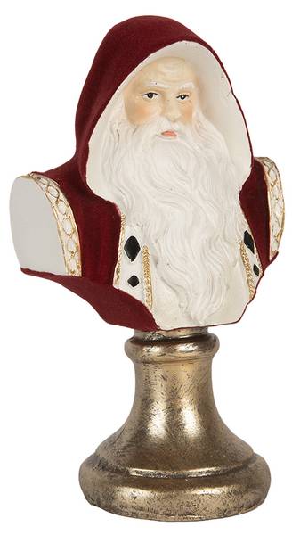 Kerstdecoratie Beeld Kerstman Xmas&Dam rood - kunststof - 7 x 15 x 9 cm