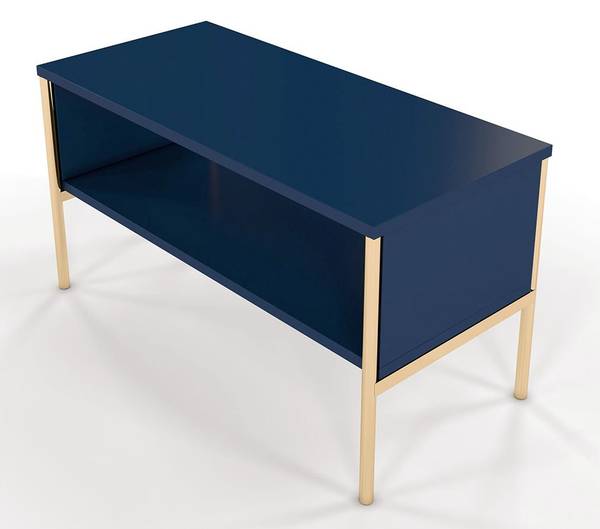 Couchtisch Polka Blau - Holzwerkstoff - 80 x 44 x 37 cm