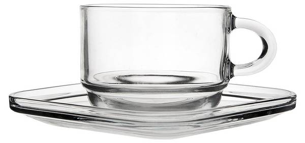 Tasse mit Untertasse 6er Set 129672 14 x 7 x 14 cm
