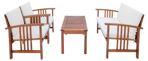Gartenmöbelset Brissogne Braun - Akazie - 112 x 76 x 64 cm