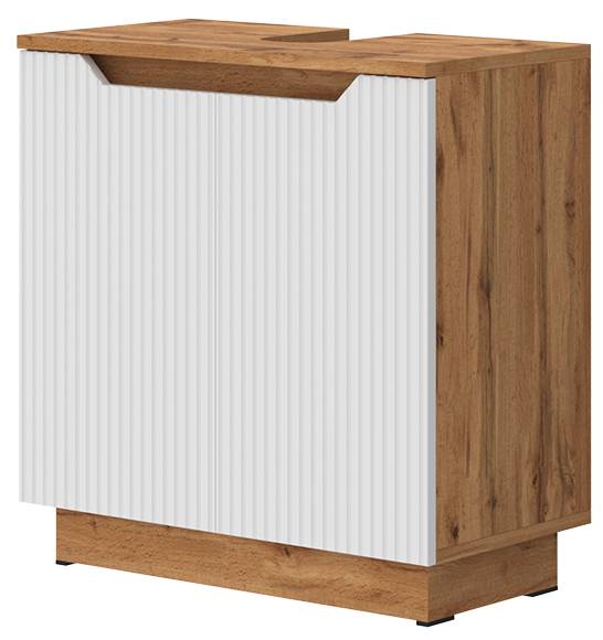 Waschbeckenunterschrank Lotta 58515 Eiche - Weiß