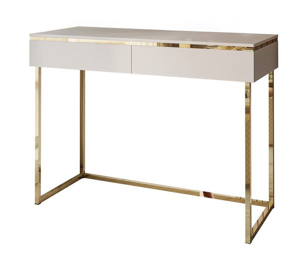 AURORA GOLD Schminktisch Beige - Holzwerkstoff - 102 x 74 x 44 cm