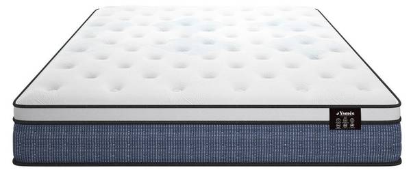 Ensemble matelas et sommier VARNO Blanc - Textile - 140 x 30 x 190 cm
