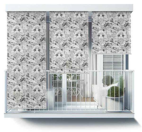 Außenrollo Felis Nobilis Schwarz - Textil - 40 x 180 x 1 cm