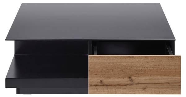 Couchtisch NEVIO Schwarz - Braun - Glas - 85 x 30 x 85 cm