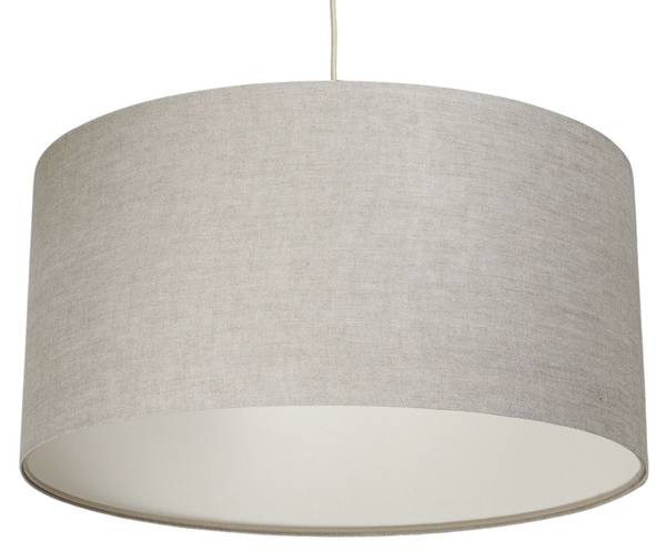 Hängeleuchte Boho Leinen Stoff Beige - Ecru - 40 x 20 x 90 cm