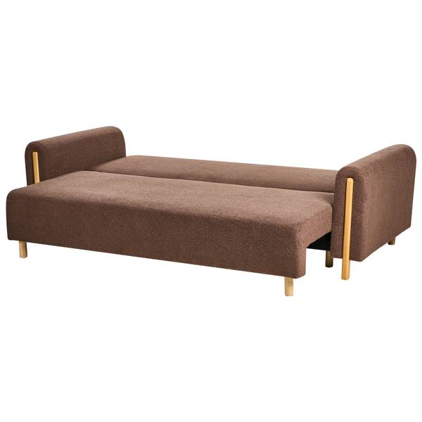 Slaapbank KVAM bruin - textiel - 242 x 85 x 99 cm