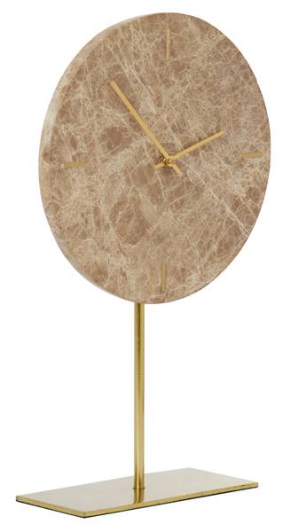 Klok MORENO bruin - metaal - 10 x 43 x 26 cm