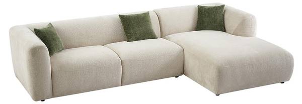 Sofa ohne Schlafmöglichkeit TANCAVO Beige - Textil - 178 x 72 x 307 cm