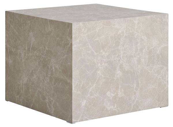 Table basse Prague Blanc - En partie en bois massif - 50 x 40 x 50 cm