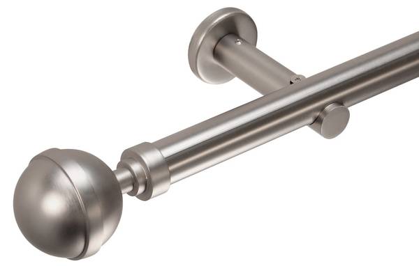 Gardinenstange 1-lauf Kugel Breite: 370 cm