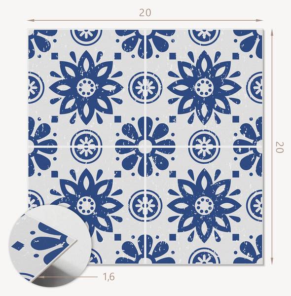 Vinyl fliesen 00276737 (20er - Set) 20 x 20 cm