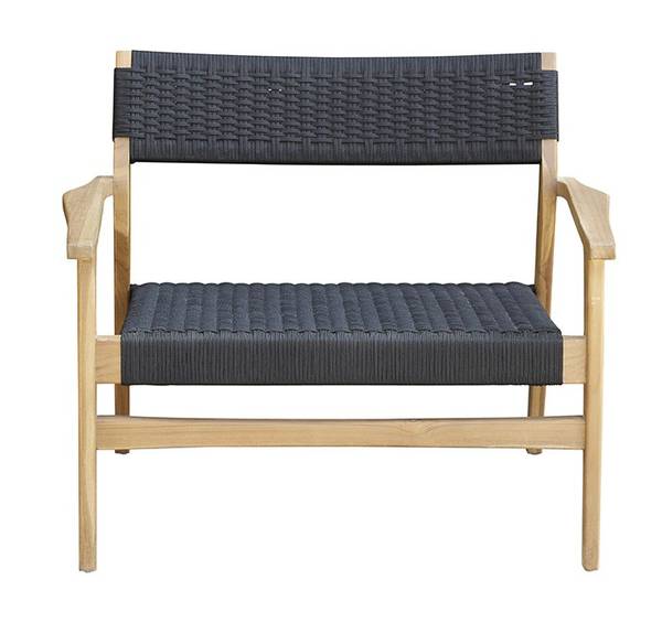 Gartensessel Schwarz - Massivholz - 85 x 69 x 85 cm