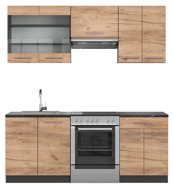 Cuisine Fame-Line 42325 Anthracite - Imitation chêne