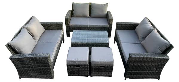 Gartenmöbel Set Mit Tisch C(6er-Set) Grau - Webstoff - 70 x 74 x 124 cm