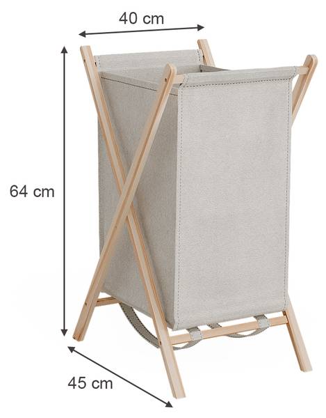 Wäschekorb Bruno 49383 Beige - Holz