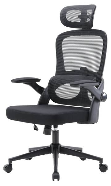 Bürostuhl MC102C-M101 Schwarz - Netzstoff - 69 x 126 x 65 cm