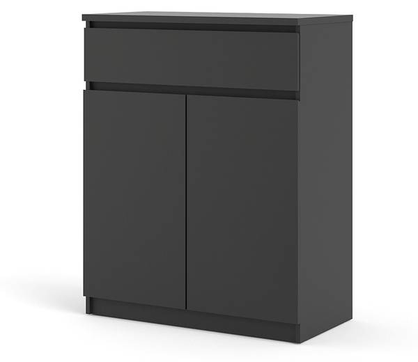 Sideboard Nada Glas Schwarz - Hochglanz Schwarz