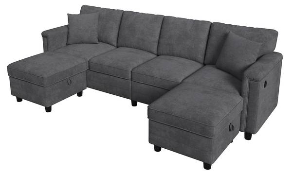 Ecksofa LADECHAN647 Ⅳ Grau