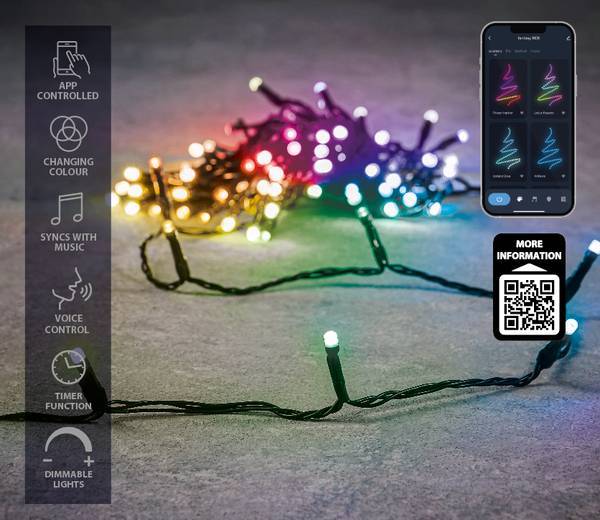 Lumières de sapin de Noël Smart lighting Profondeur : 500 cm