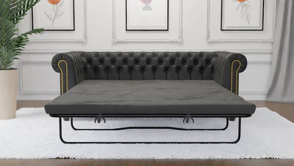 Canapé 3 places avec fonction lit Ingrid Anthracite