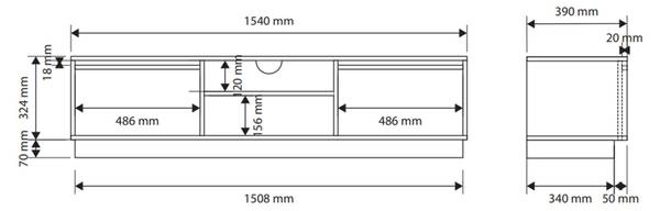TV-meubel EVO donkergrijs