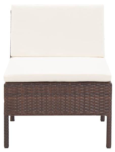 Tuin Loungeset 3001269 set van 3 bruin - polyester - staal - 69 x 67 x 57 cm
