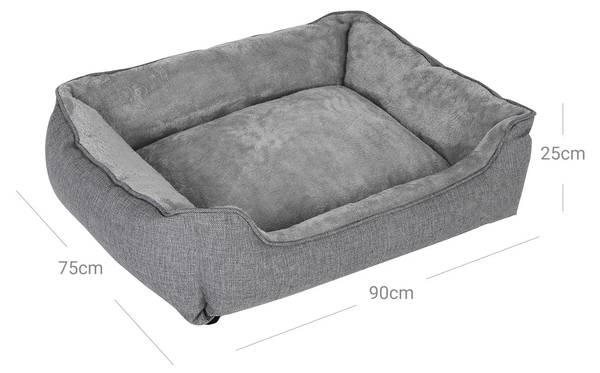 Hundesofa Antananarivo Grau - Kunststoff - 75 x 25 x 90 cm