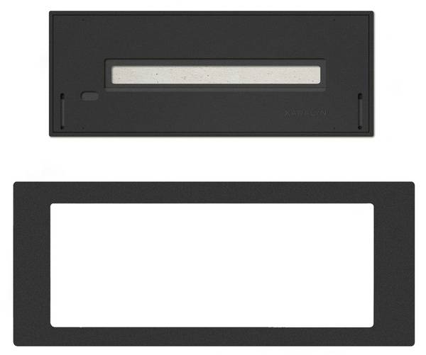 Ethanol-Kamin Ethanolbrenner L Schwarz - Edelstahl - 70 x 1 x 40 cm