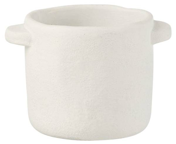 Blumentopf Gustave Weiß - Keramik - 14 x 12 x 19 cm