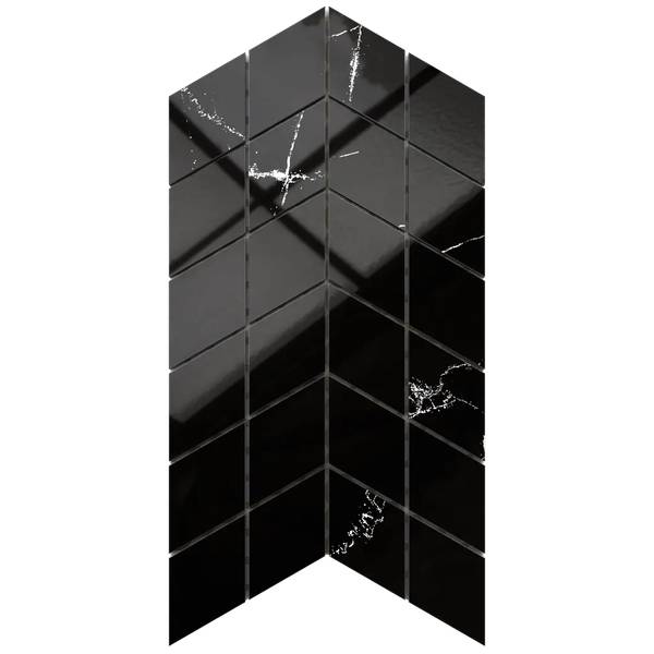 Feinsteinzeugmosaik MG363 Schwarz - Keramik - 30 x 30 x 17 cm