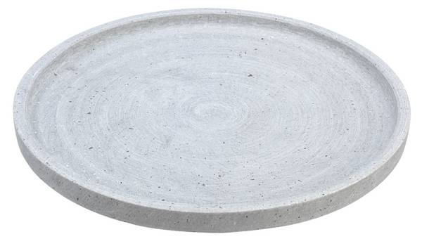 Kerzenteller Aimo Grau - Stein - 20 x 2 x 20 cm