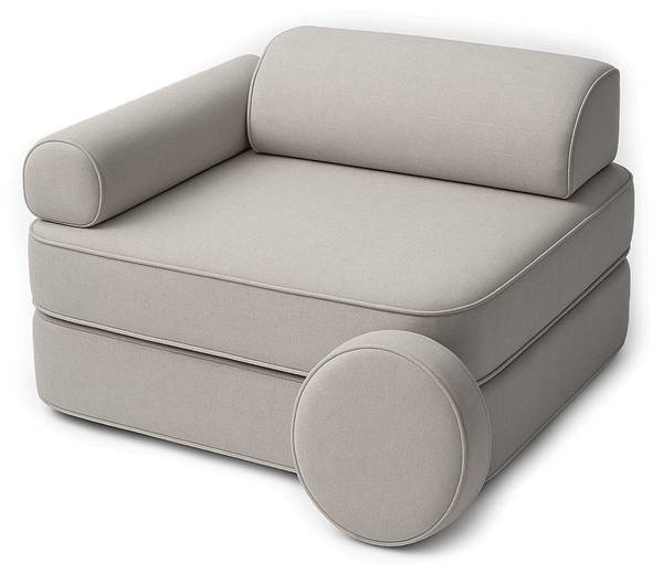 Kindersofa Softline Grau - Olivgrün