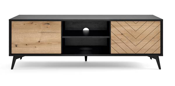 Fernsehtisch DIAMOND RTV154 Beige - Schwarz - ABS - Melamin - 154 x 50 x 39 cm