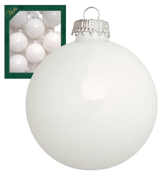 Weihnachtskugeln uni 8er-Set Glas - 7 x 7 x 7 cm