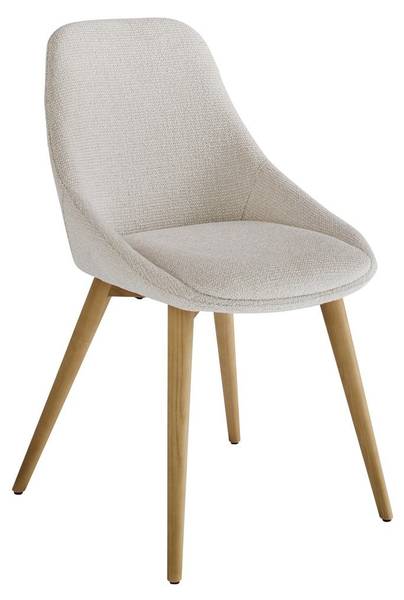 Stuhl ALBA Beige - Massivholz - 55 x 62 x 82 cm