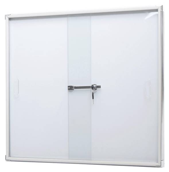 Schaukasten Q50 Weiß - Aluminium - Stahl - 68 x 67 x 9 cm