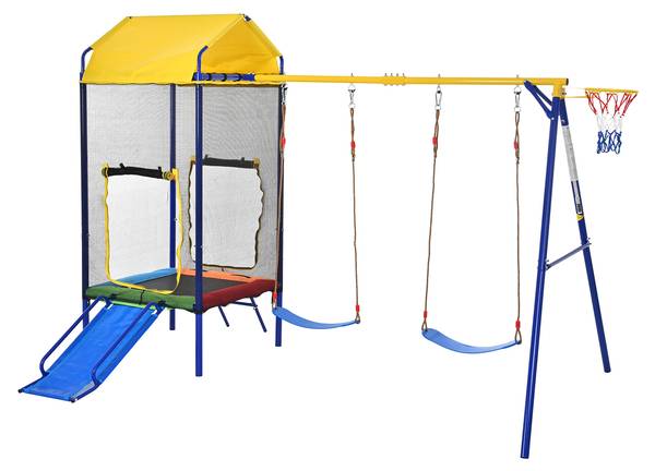 Outdoor-Schaukel-Set Poseidon Ⅱ Metall - 217 x 238 x 336 cm