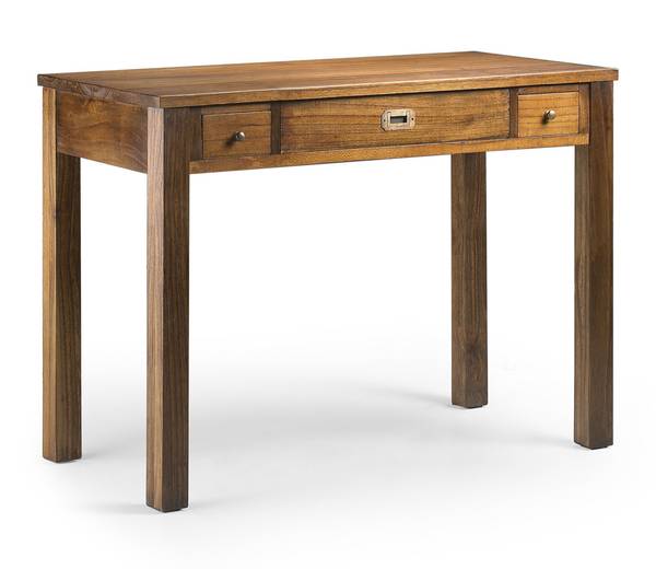 SCHREIBTISCH AUS HOLZ BRAUN L 110 cm Braun - Holz teilmassiv - 110 x 80 x 55 cm