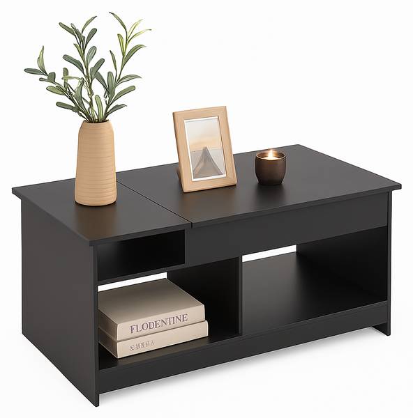 Table basse pliable Noir